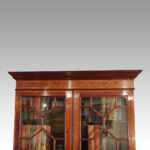 Edwardian inlaid bureau bookcase - Image 3