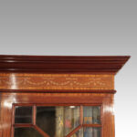 Edwardian inlaid bureau bookcase - Image 4