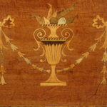 Edwardian inlaid bureau bookcase - Image 2