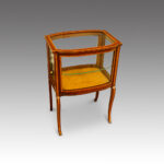 Edwardian inlaid curio display cabinet