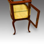 Edwardian inlaid curio display cabinet - Image 5