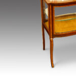 Edwardian inlaid curio display cabinet - Image 2