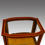 Edwardian inlaid curio display cabinet - Image 3