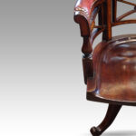 Edwardian inlaid swivel desk chair - Image 9
