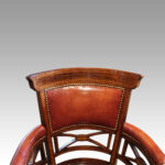 Edwardian inlaid swivel desk chair - Image 7
