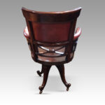 Edwardian inlaid swivel desk chair - Image 5