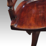Edwardian inlaid swivel desk chair - Image 4