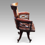 Edwardian inlaid swivel desk chair - Image 2