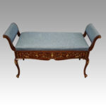 Edwardian inlaid duet stool
