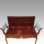 Edwardian inlaid duet stool - Image 5