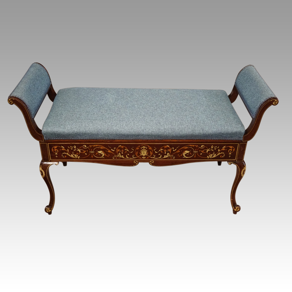 Edwardian-inlaid-duet-stool.jpg Edwardian inlaid duet stool - Image 1