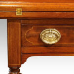 Edwardian inlaid envelope card table - Image 4