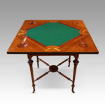Edwardian inlaid envelope card table - Image 2