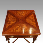 Edwardian inlaid envelope card table - Image 3