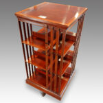 Edwardian inlaid 3 tier revolving  bookcase SOLD