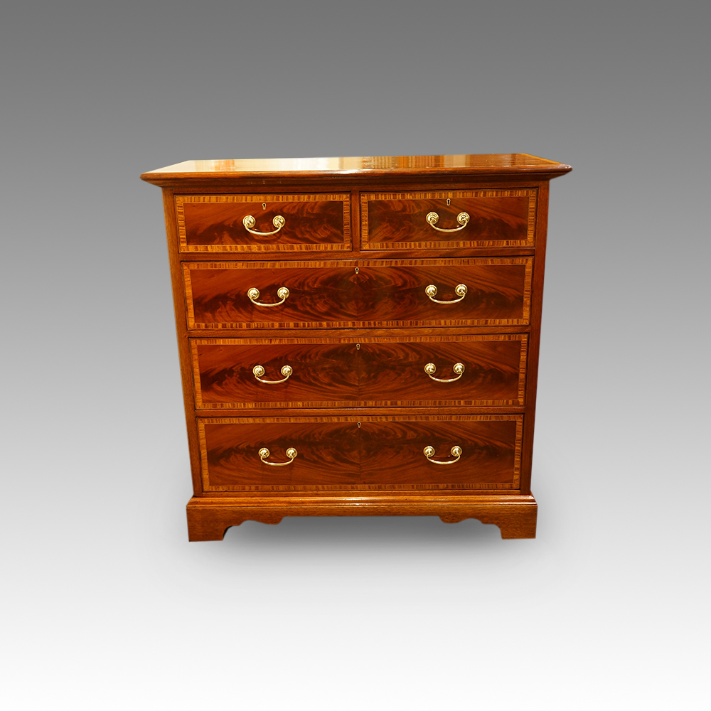 Edwardian-inlaid-mahogany-chest-of-drawers.jpg Edwardian inlaid mahogany chest of drawers - Image 1