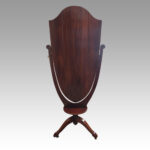 Edwardian inlaid mahogany cheval mirror - Image 3