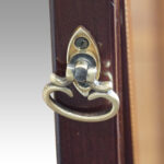 Edwardian inlaid mahogany cheval mirror - Image 2