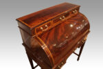 Edwardian inlaid mahogany cylinder desk - Image 3