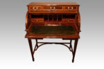 Edwardian inlaid mahogany cylinder desk - Image 2