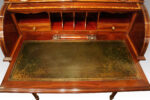 Edwardian inlaid mahogany cylinder desk - Image 12