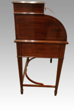 Edwardian inlaid mahogany cylinder desk - Image 7