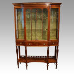 Edwardian inlaid mahogany display cabinet