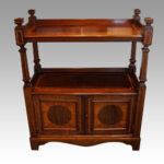 Edwardian inlaid mahogany dumb waiter