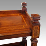 Edwardian inlaid mahogany dumb waiter - Image 5