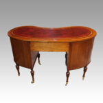 Edwardian inlaid mahogany kidney desk - Image 9