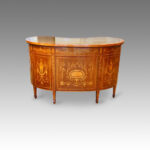 Edwardian inlaid mahogany kidney shaped desk - Image 2