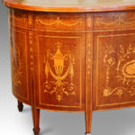 Edwardian inlaid mahogany kidney shaped desk - Image 8