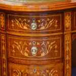 Edwardian inlaid mahogany kidney shaped desk - Image 9