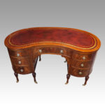 Edwardian inlaid mahogany kidney desk - Image 12
