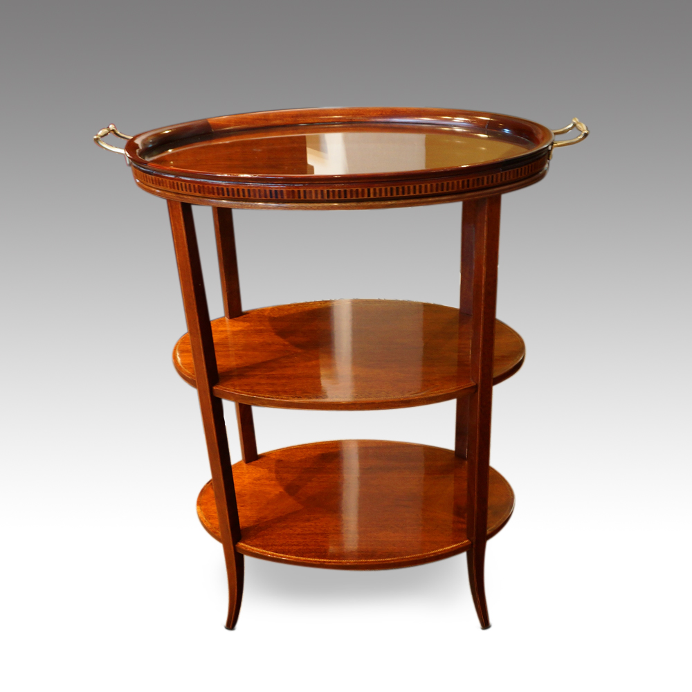 Edwardian-inlaid-mahogany-oval-tray-table-1.jpg Edwardian inlaid mahogany oval tray table - Image 1