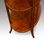 Edwardian inlaid mahogany oval tray table - Image 2