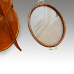 Edwardian inlaid mahogany oval tray table - Image 4