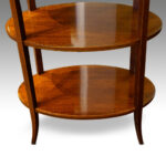 Edwardian inlaid mahogany oval tray table - Image 5
