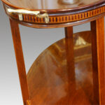 Edwardian inlaid mahogany oval tray table - Image 6