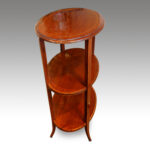 Edwardian inlaid mahogany oval tray table - Image 7