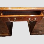 Edwardian Inlaid Mahogany Pedestal Desk - Image 9