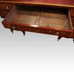 Edwardian inlaid mahogany pedestal desk - Image 7
