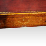 Edwardian inlaid mahogany pedestal desk - Image 4
