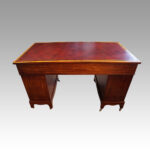 Edwardian inlaid mahogany pedestal desk - Image 13