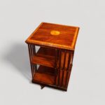 Edwardian inlaid revolving bookcase