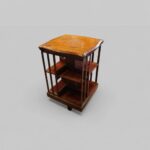 Edwardian inlaid revolving bookcase - Image 2