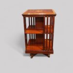 Edwardian inlaid revolving bookcase - Image 5