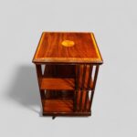 Edwardian inlaid revolving bookcase - Image 4