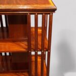 Edwardian inlaid revolving bookcase - Image 3
