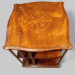 Edwardian inlaid revolving bookcase